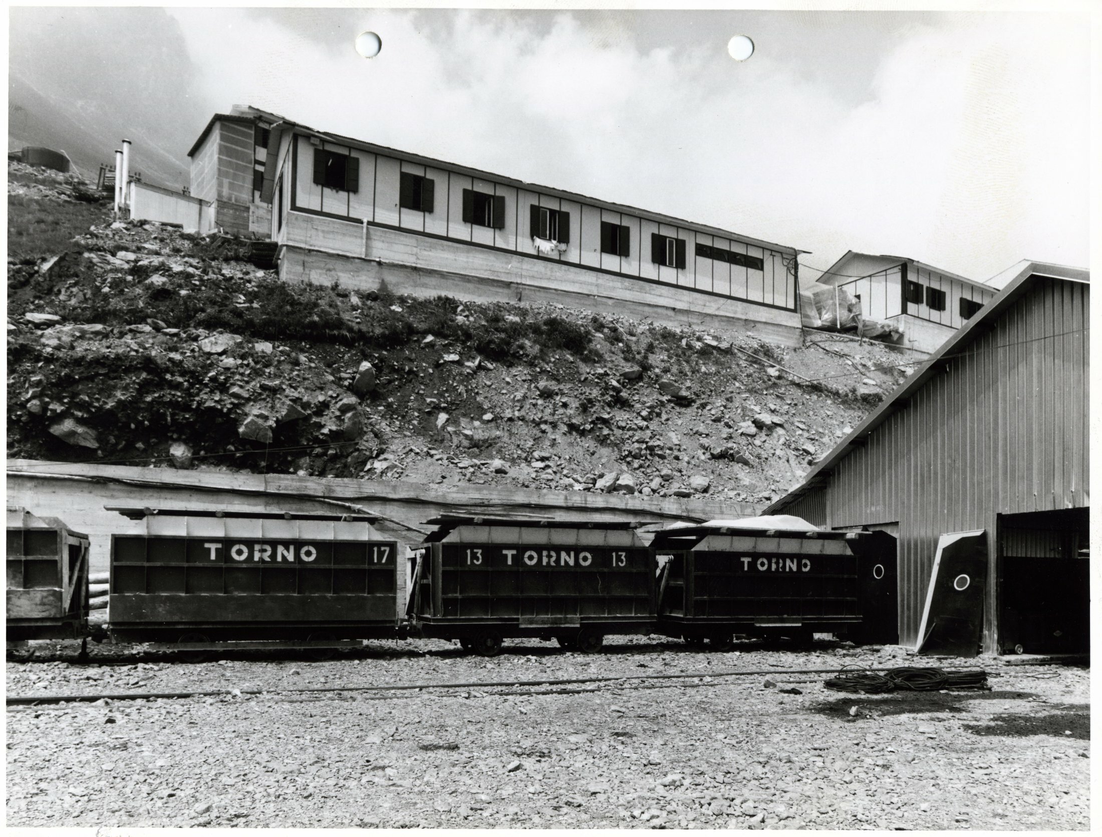 1971.07.14 1820 Chistafort Cantiere Con Trenino Trasporto Materiale Scavo Gallerie